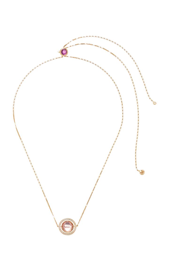 Marie Mas 18k Rose Gold And Multi-stone Swiveling Necklace