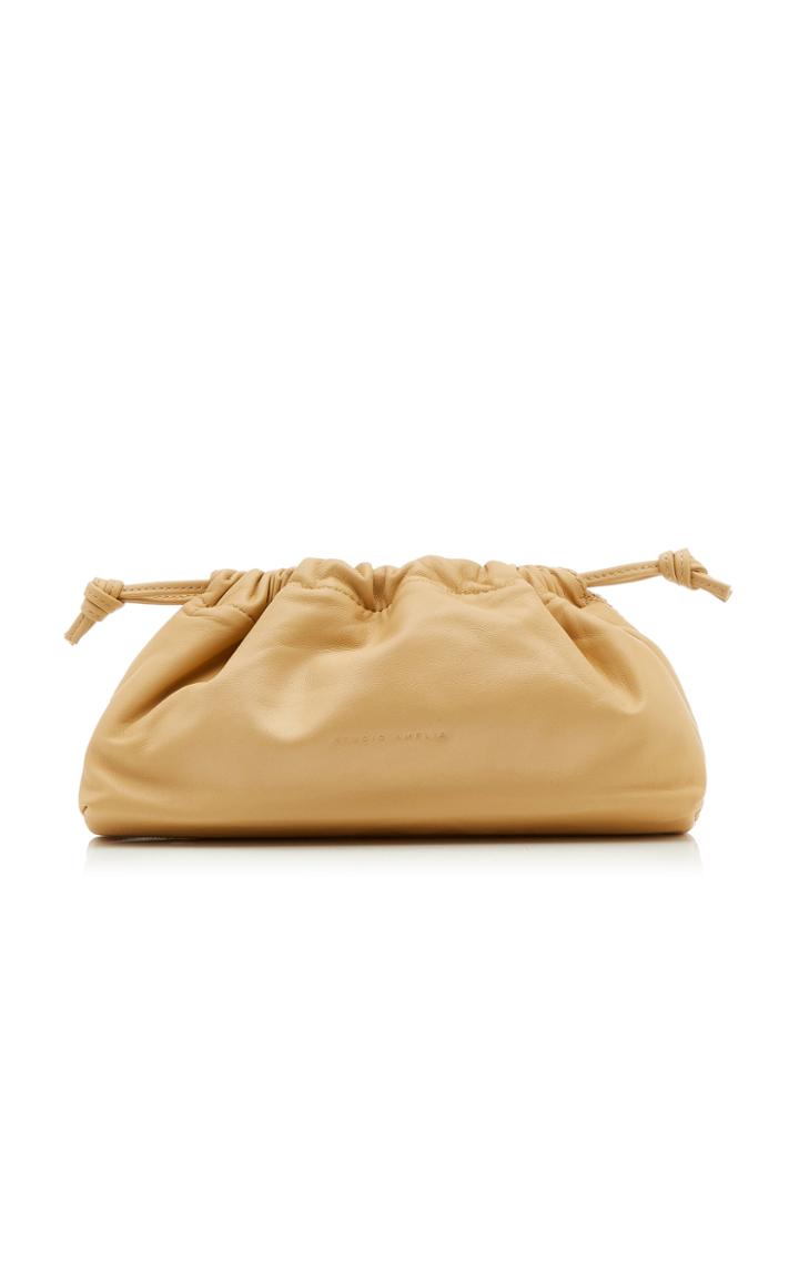 Studio Amelia Mini Leather Drawstring Bag