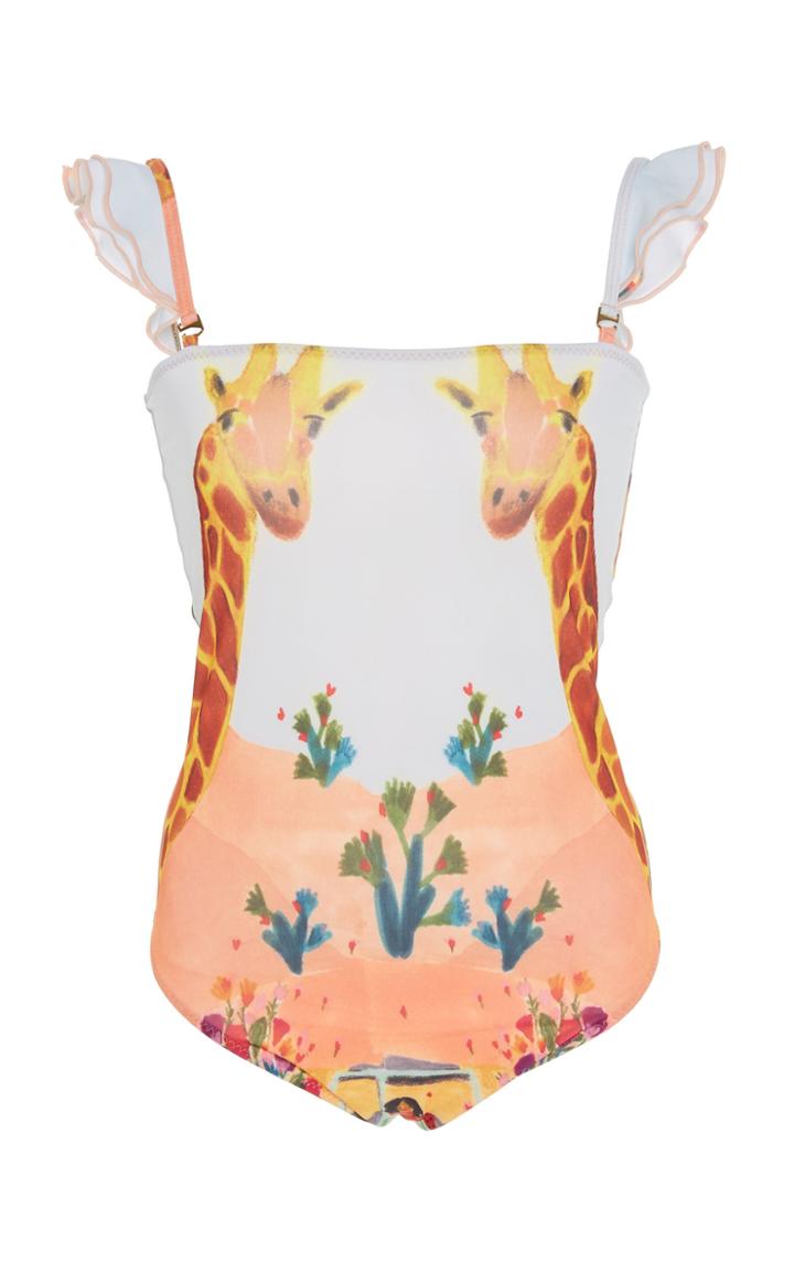 Carolina K Kuna Open-back Printed Swimsuit