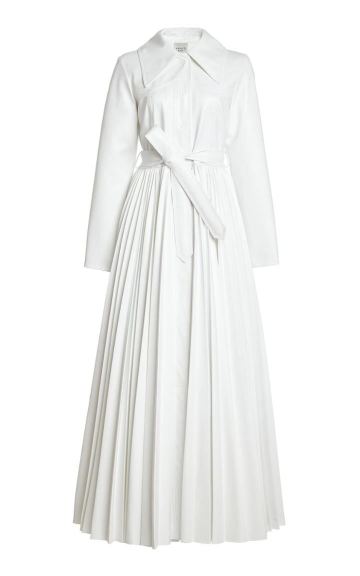 Moda Operandi A.w.a.k.e. Mode Pleated Cady Trench Coat