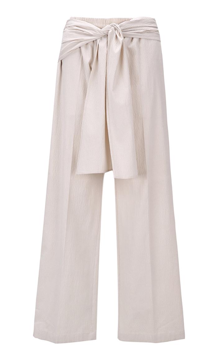 Moda Operandi Le17 Septembre Easy Wrap-effect Cotton-blend Wide-leg Pants