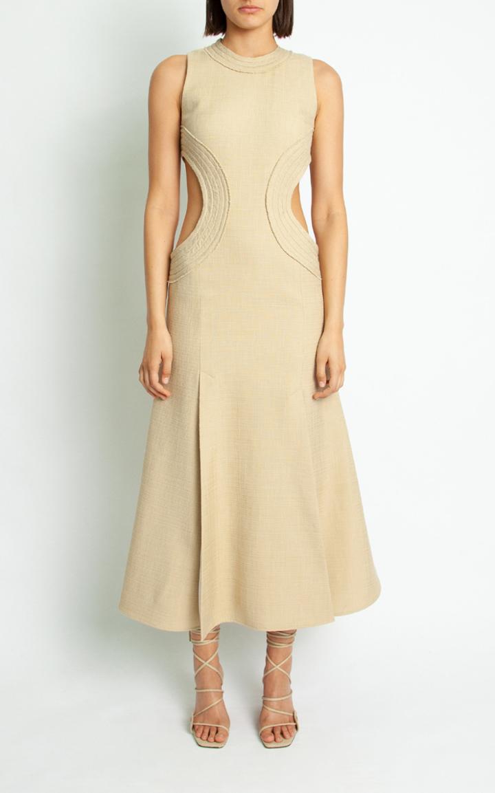 Moda Operandi Christopher Esber Cutout Crepe Midi Dress