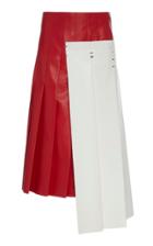 Marni Asymmetric Colorblock Coated Skirt