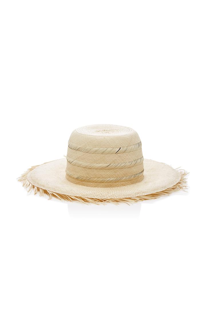 Yestadt Millinery Trois Fringed Straw Hat