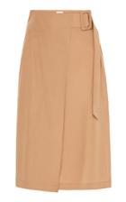 St. Agni Cella Belted Linen-blend Skirt