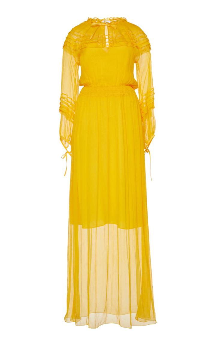 Dondup Ruffled Sheer Gown
