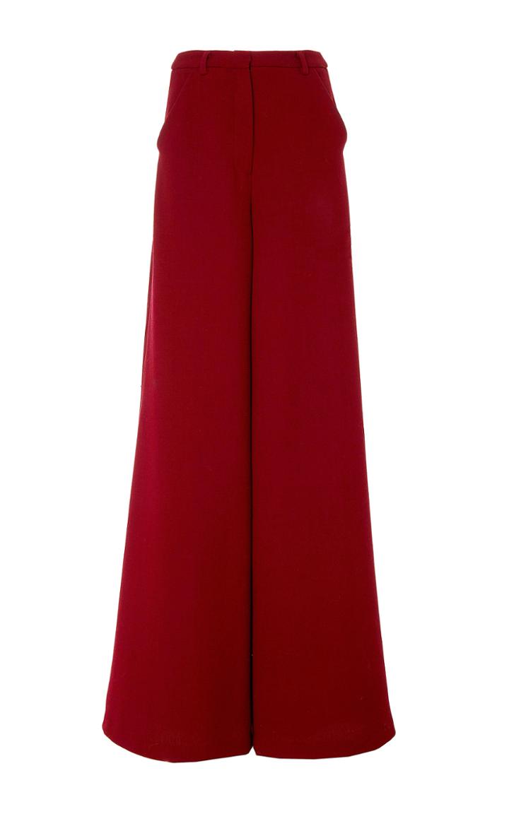 Oday Shakar Wool Wide Leg Pants
