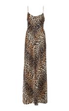 Ganni Printed Silk-blend Satin Maxi Dress