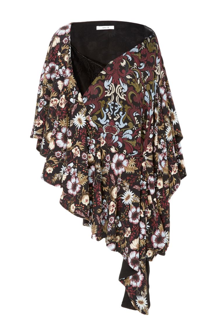 Adeam Peek-a-boo Lace Top
