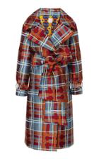 Stella Jean Plaid Belted Trench Coat