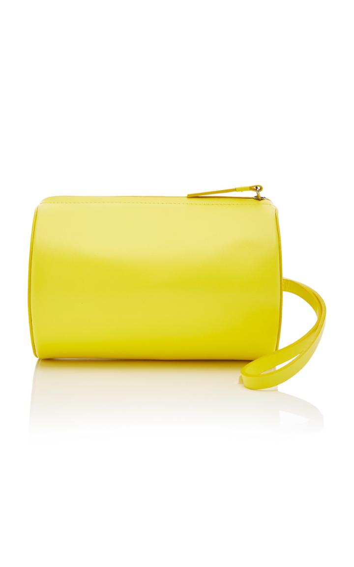 Building Block Leather Cylinder Wristlet
