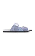 By Walid Yves Patchwork-effect Poplin And Leather Sandals