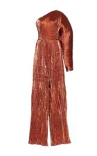Christian Siriano Metallic One Sleeve Jumpsuit
