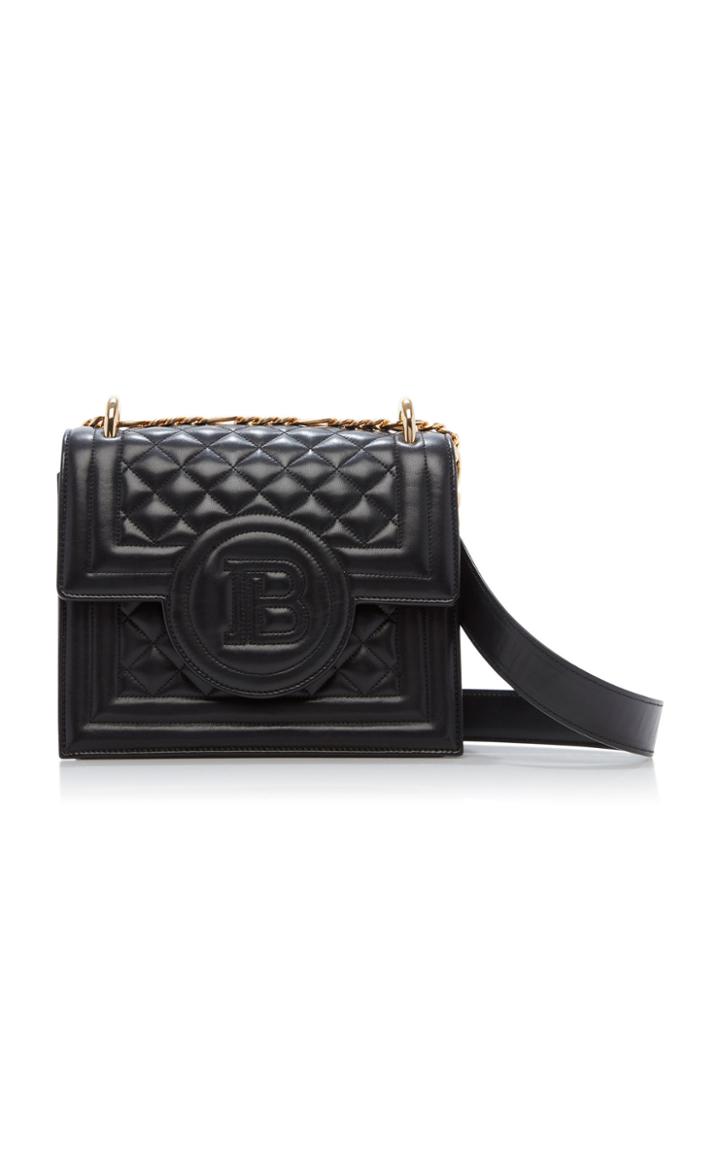Balmain B-21 Mini Quilted Leather Bag