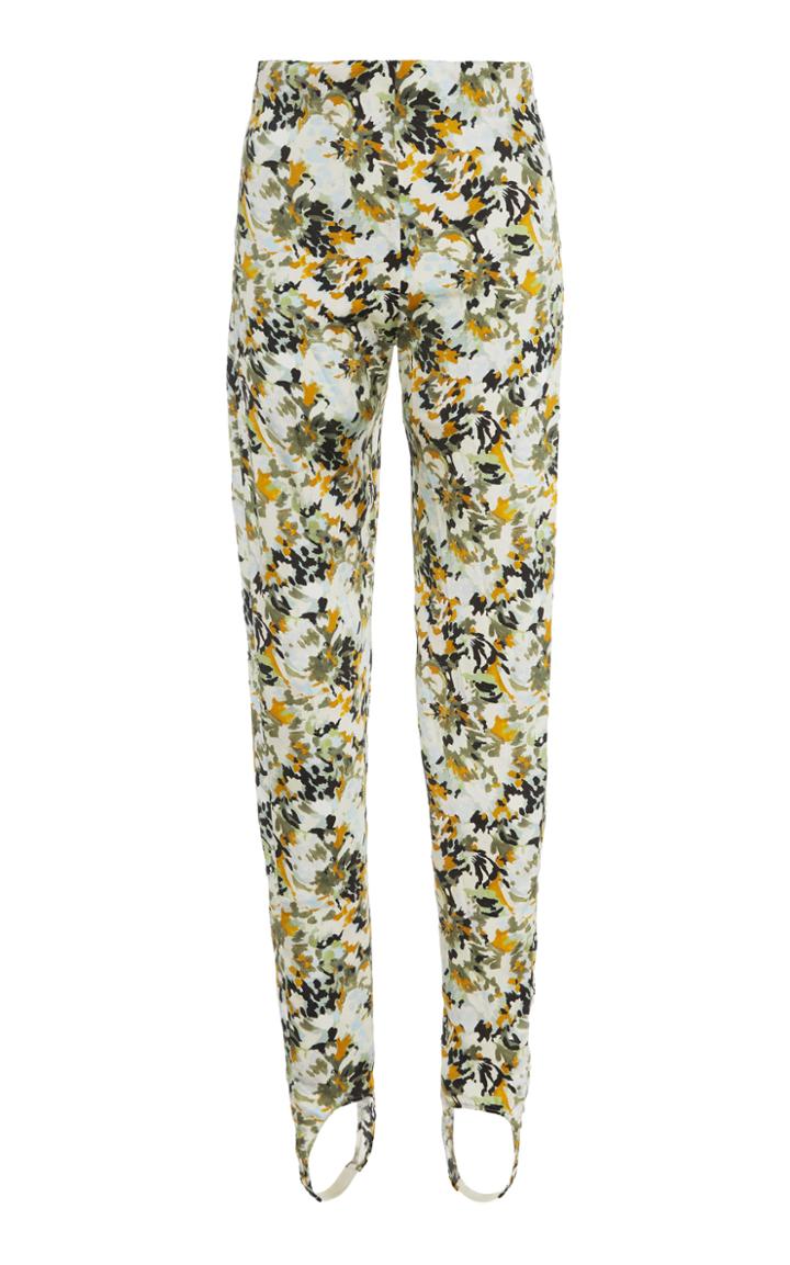 Silvia Tcherassi Patterned Fresia Silk Leggings