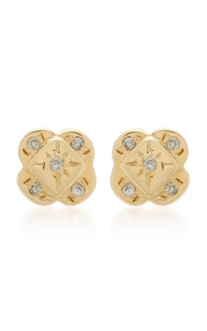Scosha Endless Knot 10k Gold And Diamond Earrings