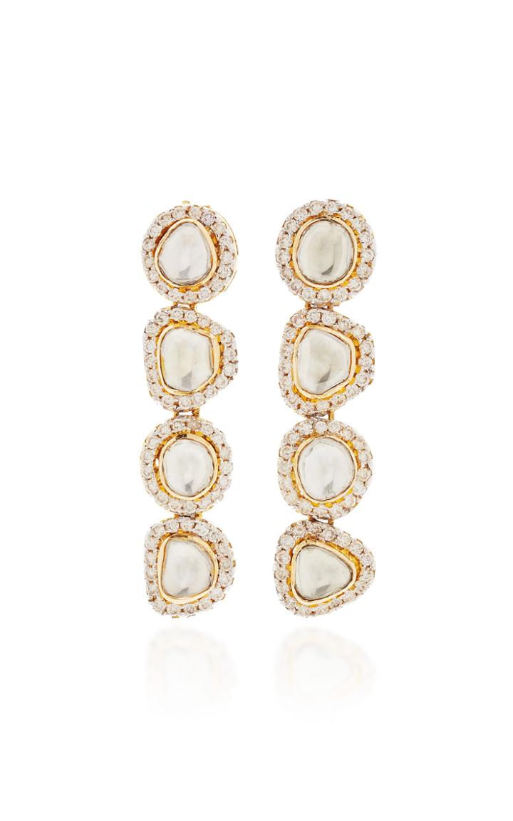 Sanjay Kasliwal Raj 18k Gold And Diamond Chandbali Earrings
