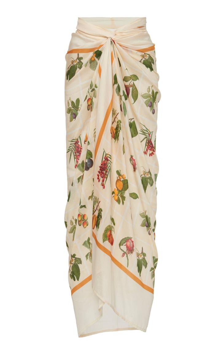 Agua By Agua Bendita Printed Silk-blend Pareo