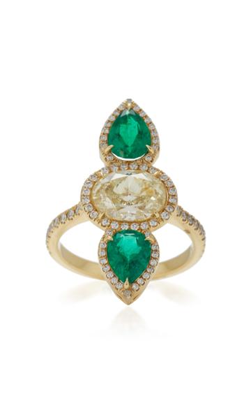 Anita Ko One-of-a-kind Emerald & Yellow Diamond Ring