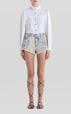 Moda Operandi Etro Mid Rise Printed Jean Shorts