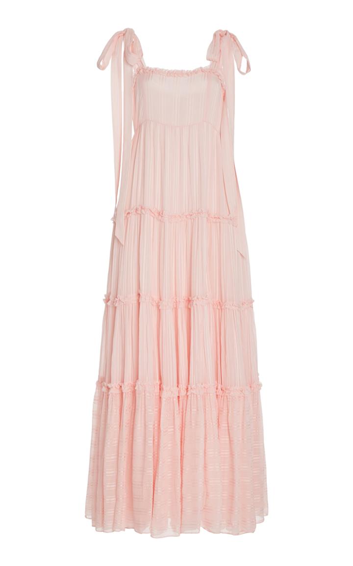 Moda Operandi Loveshackfancy Burrows Tiered Georgette Maxi Dress