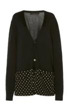 Moda Operandi Haider Ackermann Paneled Polka-dot Knit Sweater Size: Xs