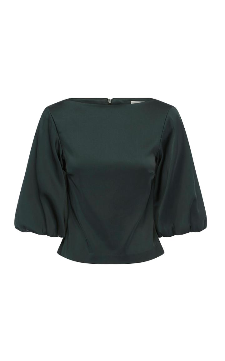 Moda Operandi Harris Tapper Josef Balloon-sleeve Satin Top