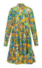 Msgm Tropical Jungle Poplin Shirt Dress