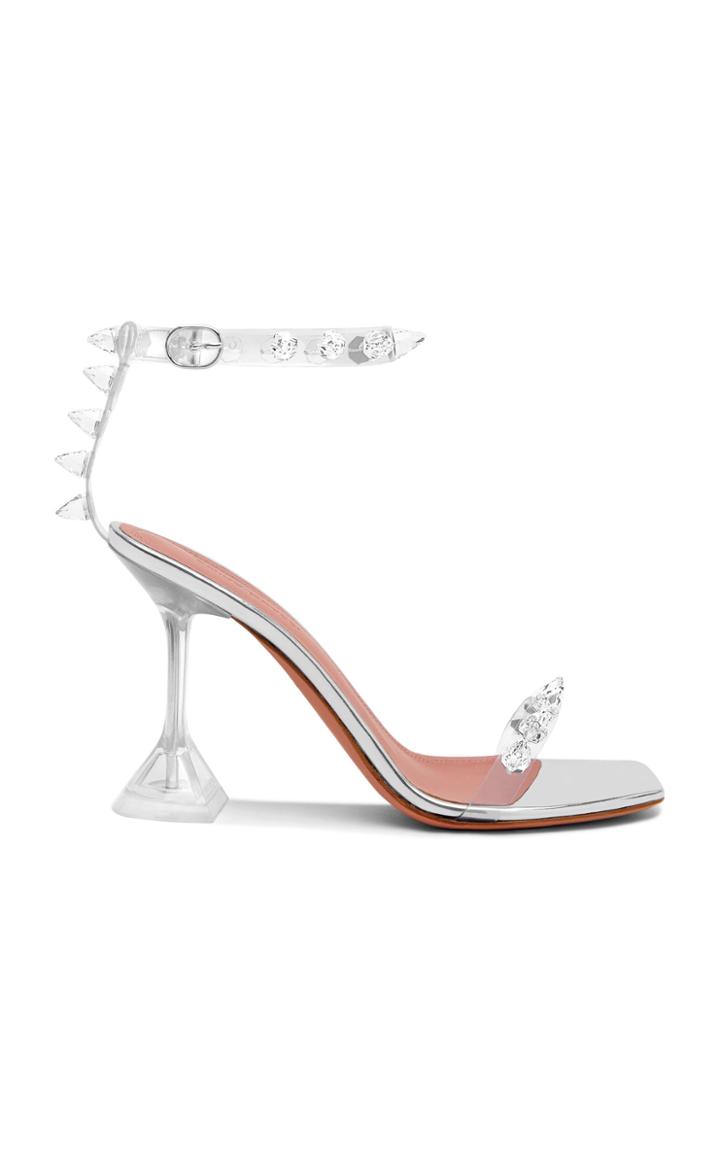 Amina Muaddi Julia Studded Pvc Sandals
