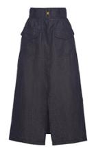 Martin Grant High-rise Slit Linen Skirt