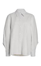Moda Operandi Piece Of White Cameron Cuff-detailed Leather Shirt
