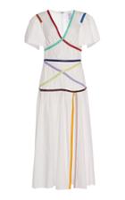 Rosie Assoulin Criss Cross Applesauce Cotton Maxi Dress Size: 4