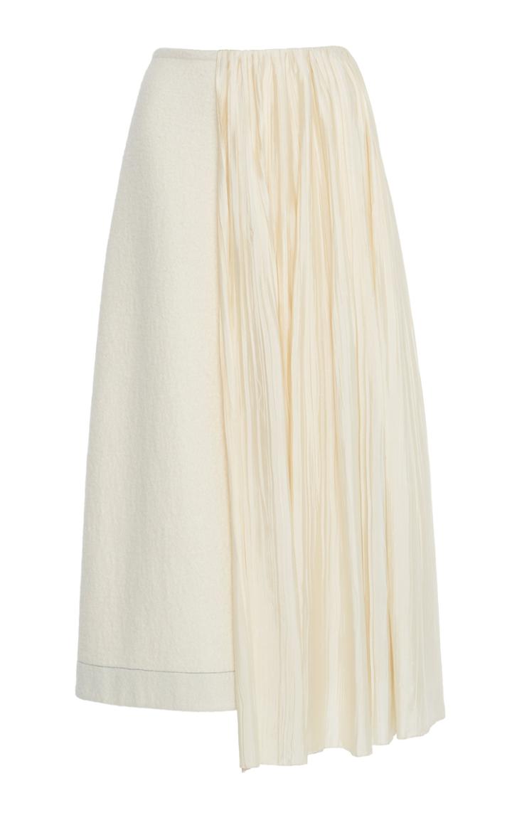 Moda Operandi Jil Sander Asymmetric Cotton-wool Skirt