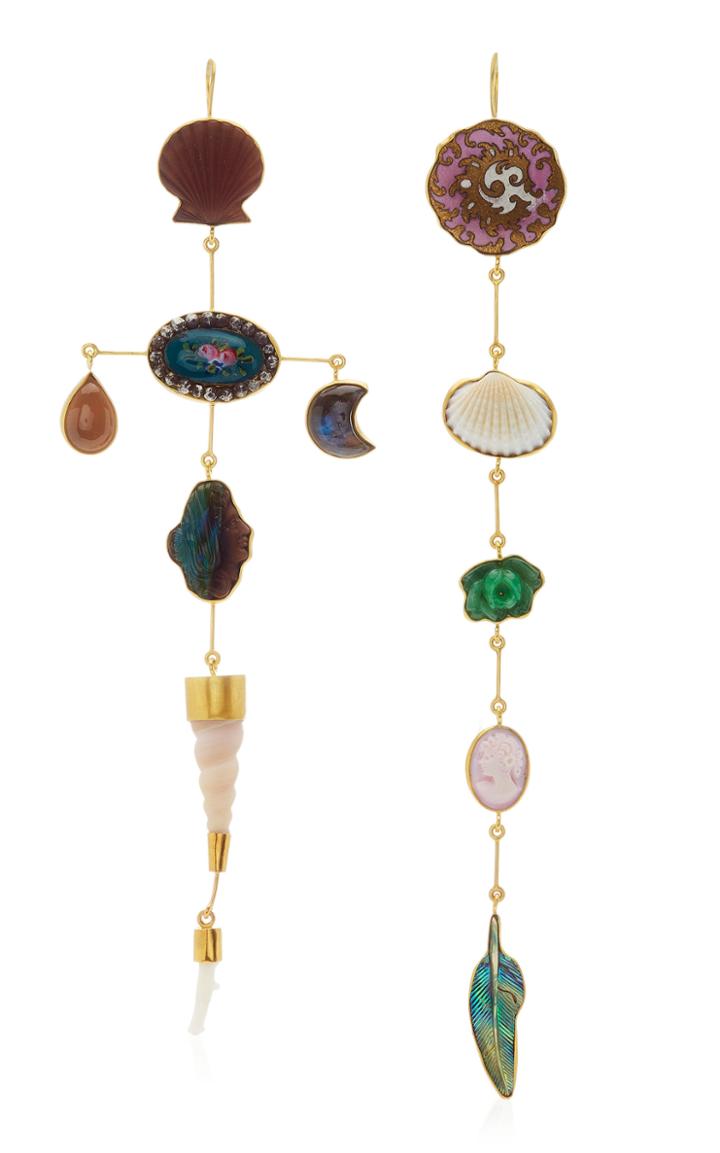 Moda Operandi Grainne Morton Mismatched Cross Earrings