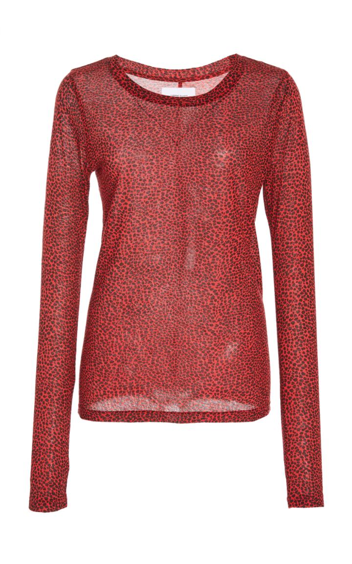 Current/elliott The Hallan Leopard Print Top