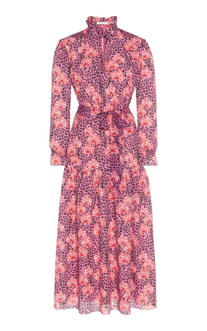 Borgo De Nor Eugenia Crepe Long Sleeve Midi Dress