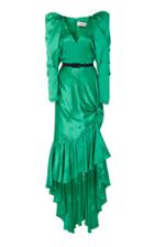 Hellessy Florine Knot-detailed Satin-effect Dress