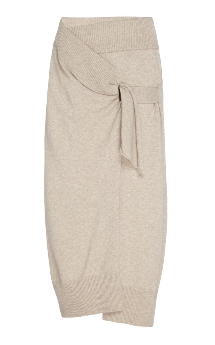 Christopher Esber Wool-blend Drape Tie Midi Skirt