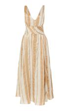 Cult Gaia Angela Striped Linen Dress