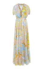 Emilio Pucci Graphic Printed Silk Maxi Dress