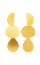 Annie Costello Brown Gold-plated Silver Earrings