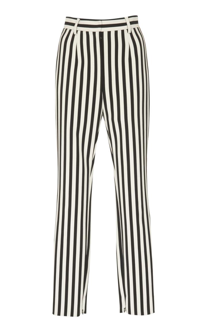 Dolce & Gabbana Striped Crepe Slim-leg Pants