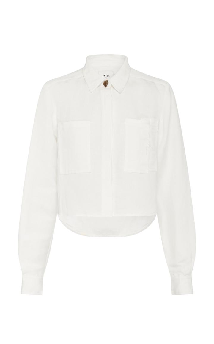 Moda Operandi Aje Unending Alpaca-blend Cropped Shirt