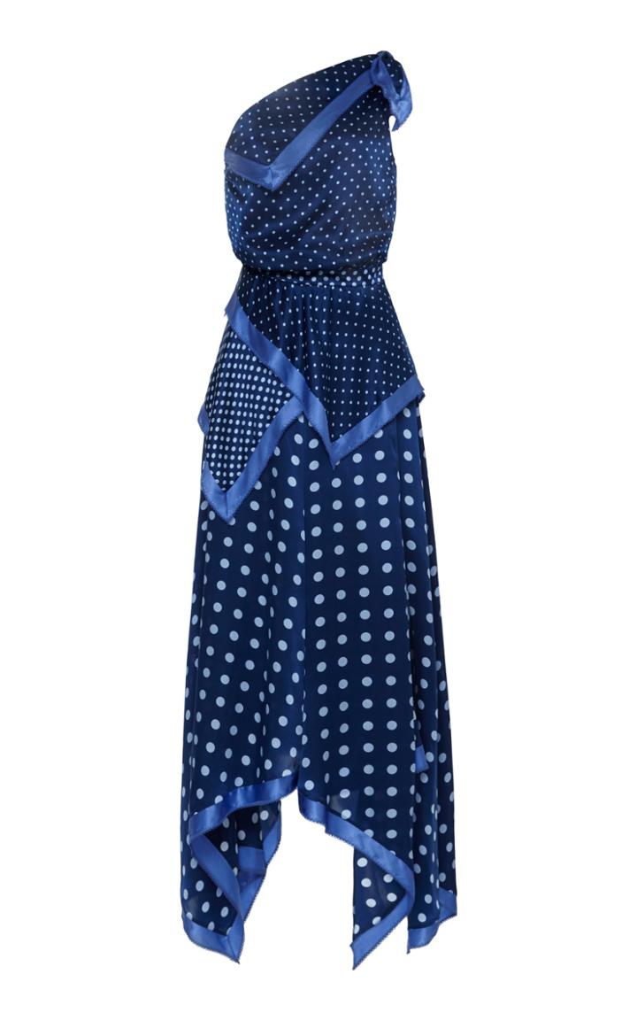 Altuzarra Petral Handkerchief Silk Maxi Dress