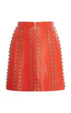 Elie Saab Studded Leather Mini Skirt