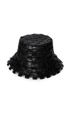 Moda Operandi Nanushka Juhi Woven Vegan Leather Bucket Hat