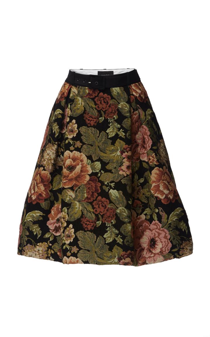 Simone Rocha Rose Tapestry Tailored Culottes With Tapestry Bib