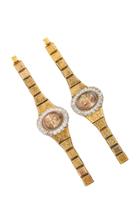 Simon Teakle Pair Of Antique Oval Panel Bracelets