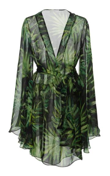 Caroline Constas Mer Printed Chiffon Cover-up