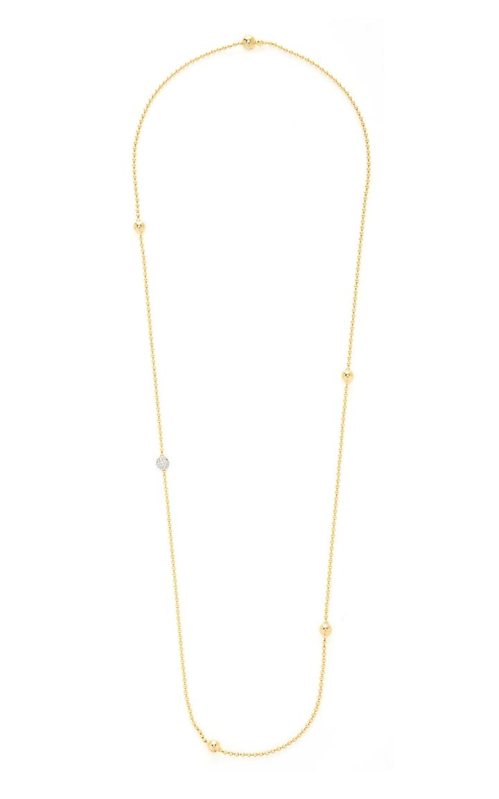 Maria Canale 18k Gold Ball Chain And Diamond Necklace